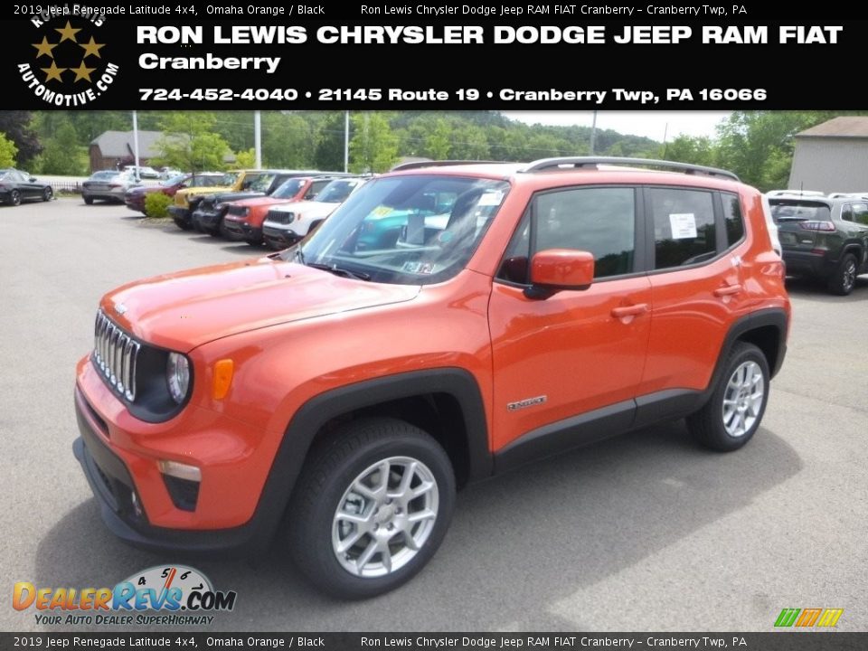 2019 Jeep Renegade Latitude 4x4 Omaha Orange / Black Photo #1
