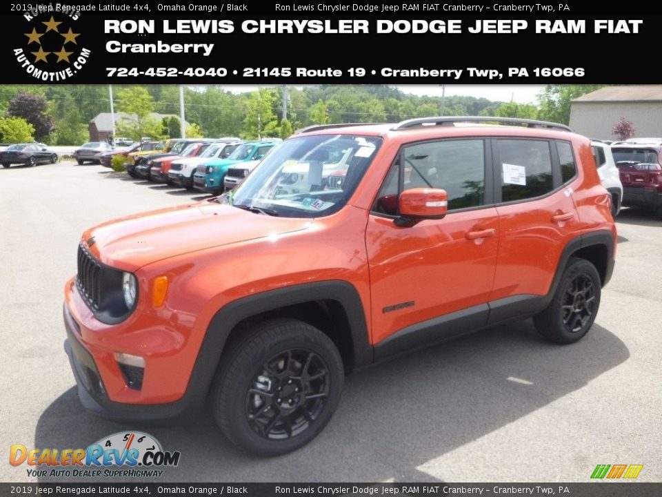 2019 Jeep Renegade Latitude 4x4 Omaha Orange / Black Photo #1