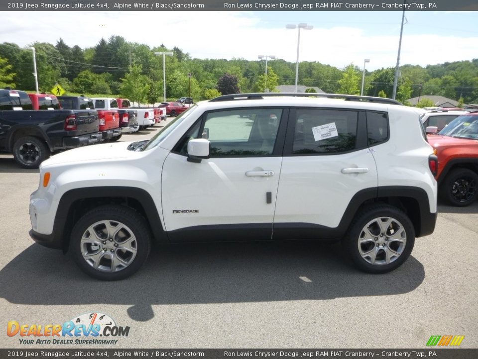 2019 Jeep Renegade Latitude 4x4 Alpine White / Black/Sandstorm Photo #2