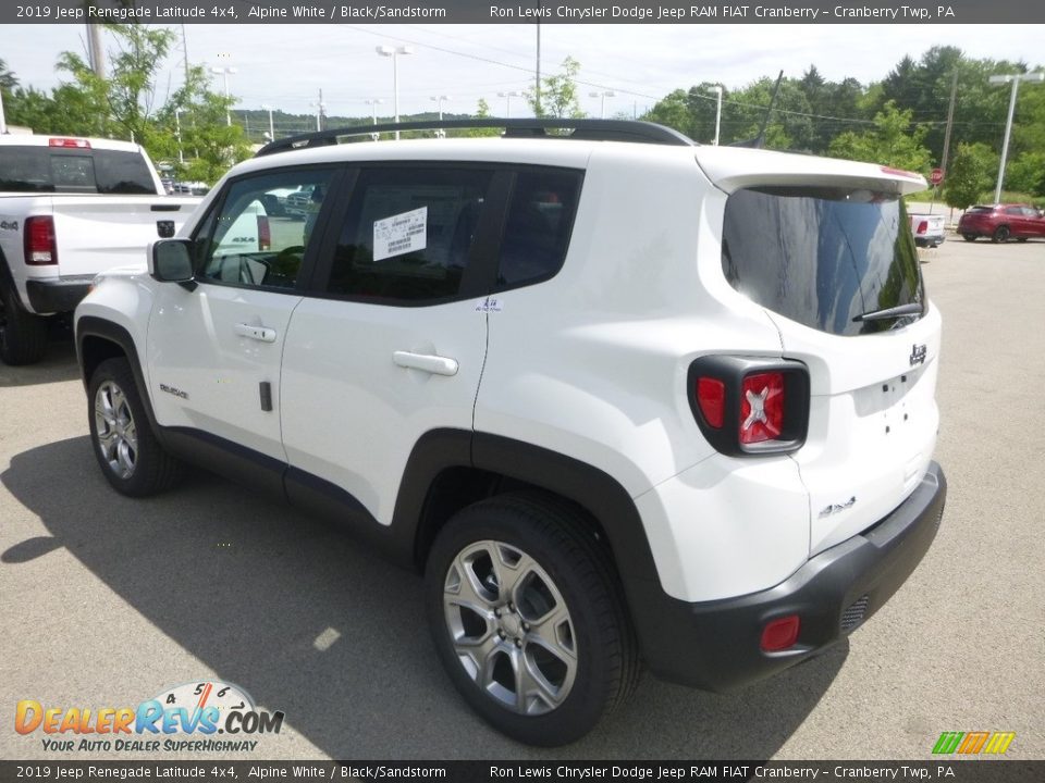 2019 Jeep Renegade Latitude 4x4 Alpine White / Black/Sandstorm Photo #3