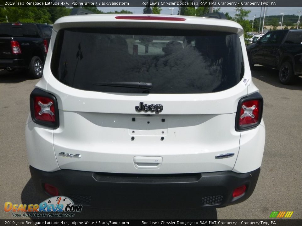 2019 Jeep Renegade Latitude 4x4 Alpine White / Black/Sandstorm Photo #4