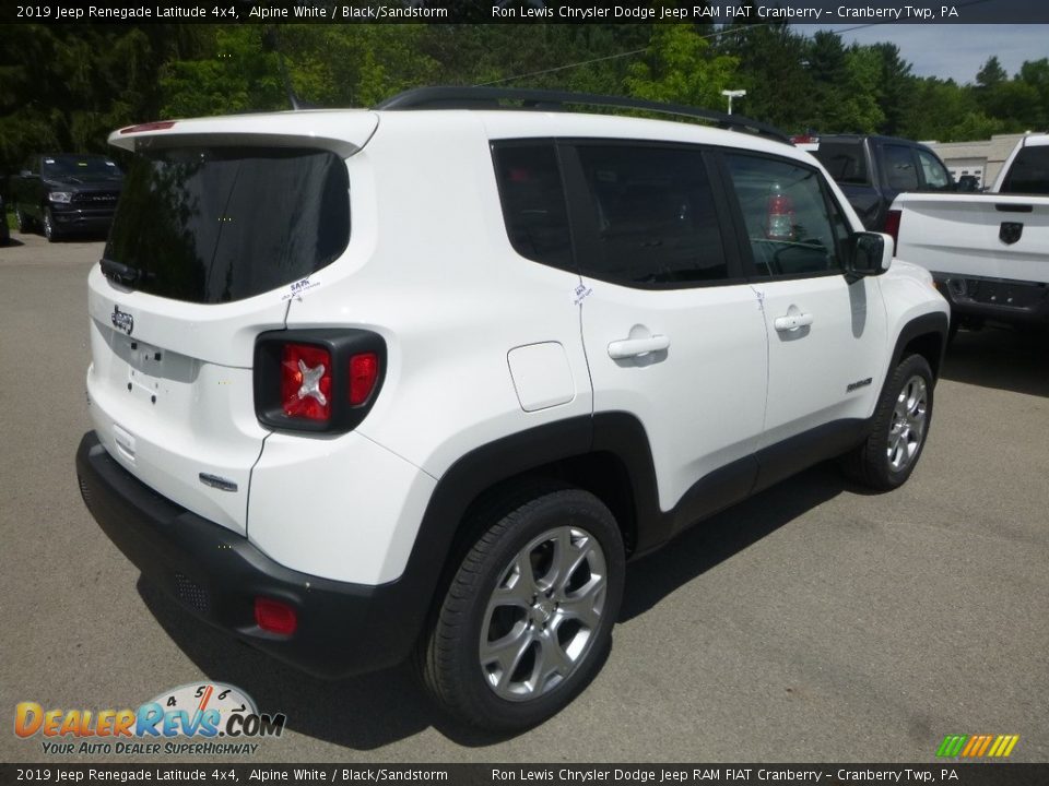 2019 Jeep Renegade Latitude 4x4 Alpine White / Black/Sandstorm Photo #5