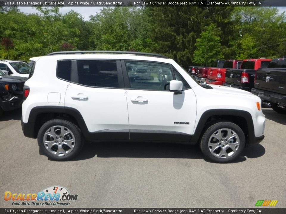 2019 Jeep Renegade Latitude 4x4 Alpine White / Black/Sandstorm Photo #6