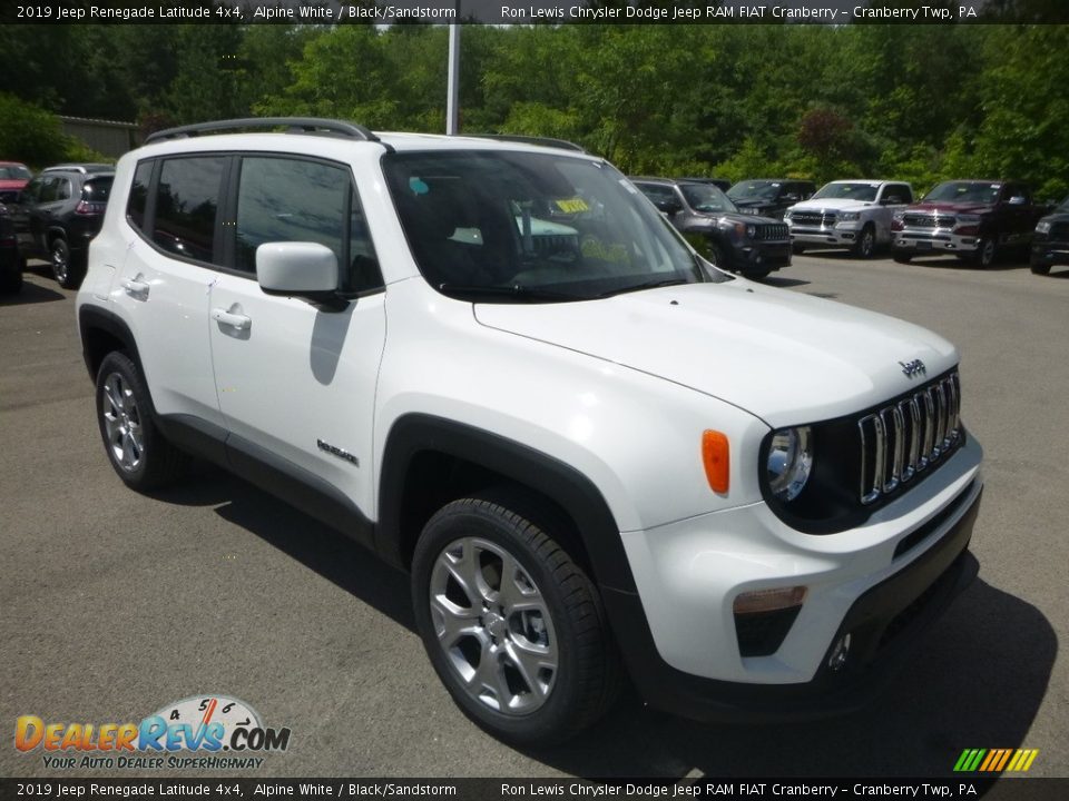 2019 Jeep Renegade Latitude 4x4 Alpine White / Black/Sandstorm Photo #7