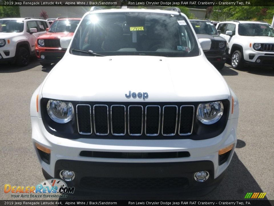 2019 Jeep Renegade Latitude 4x4 Alpine White / Black/Sandstorm Photo #8