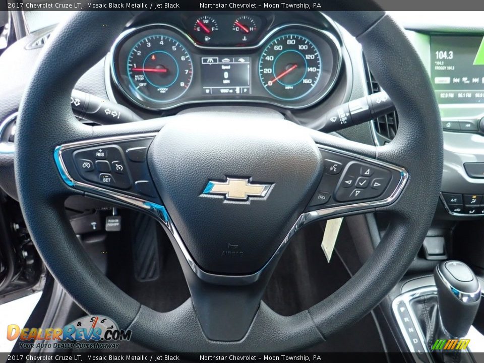 2017 Chevrolet Cruze LT Mosaic Black Metallic / Jet Black Photo #26