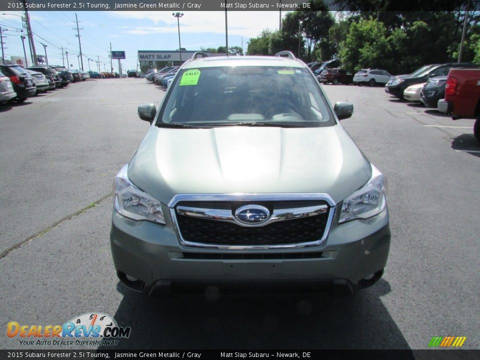 2015 Subaru Forester 2.5i Touring Jasmine Green Metallic / Gray Photo #3