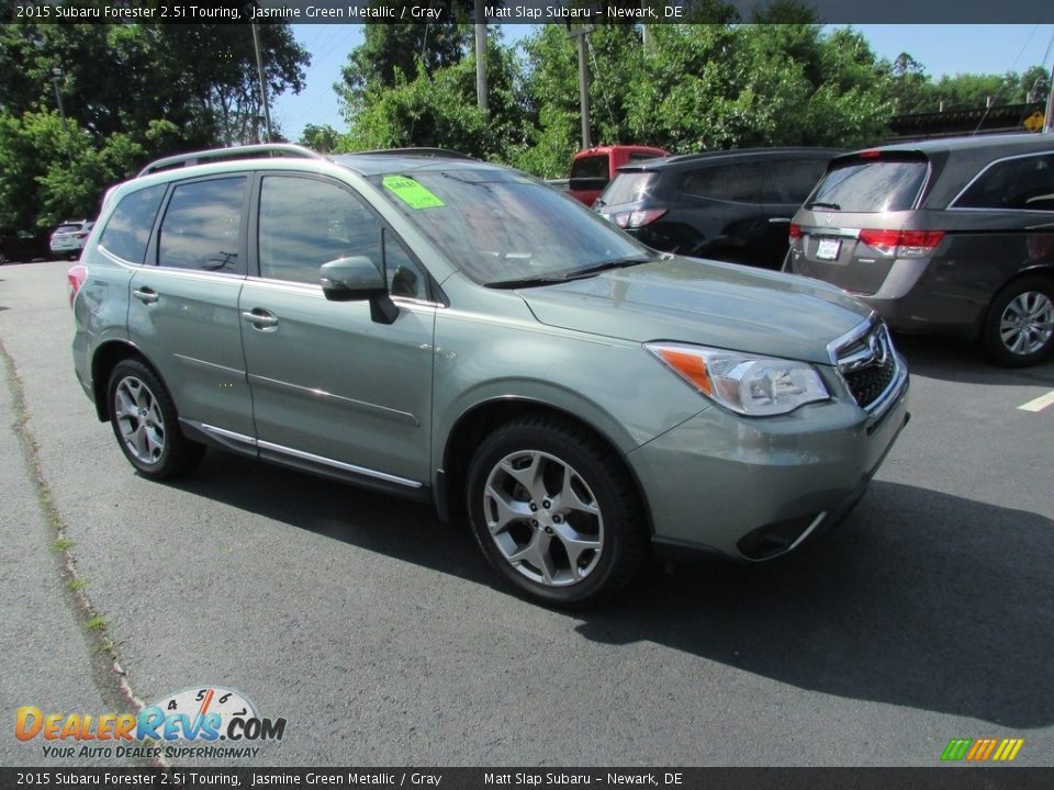 2015 Subaru Forester 2.5i Touring Jasmine Green Metallic / Gray Photo #4