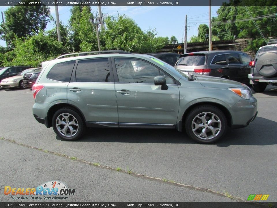 2015 Subaru Forester 2.5i Touring Jasmine Green Metallic / Gray Photo #5