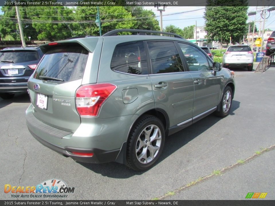 2015 Subaru Forester 2.5i Touring Jasmine Green Metallic / Gray Photo #6