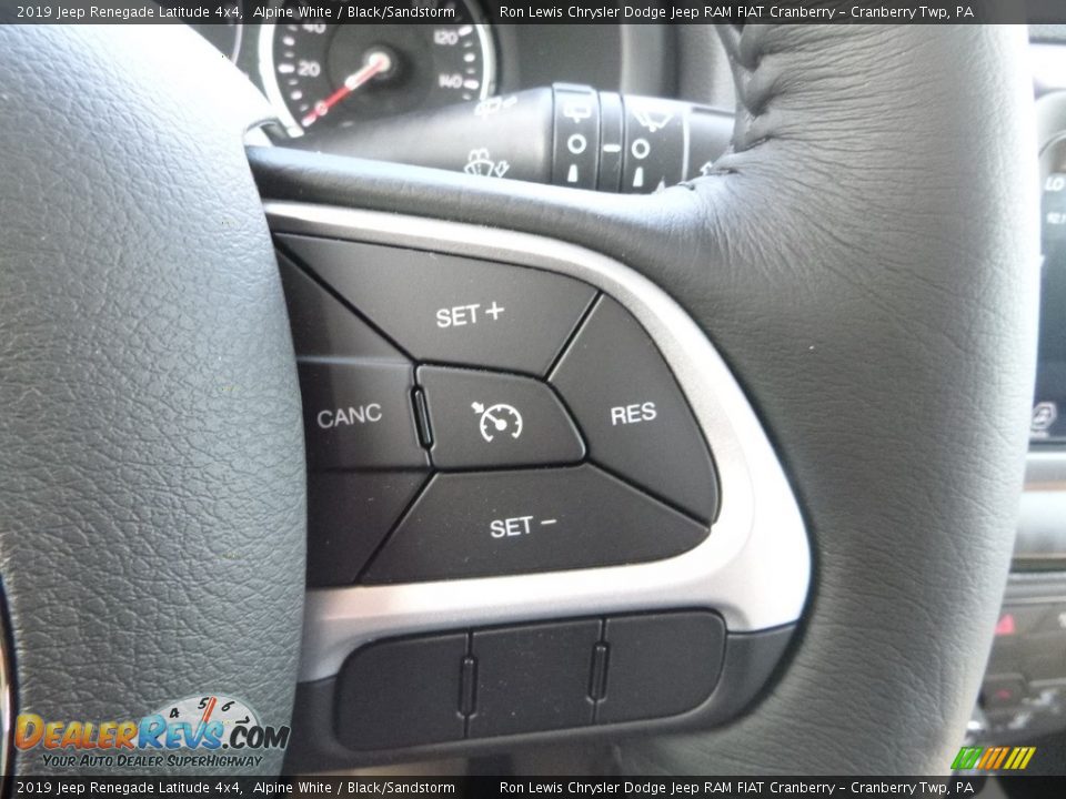 2019 Jeep Renegade Latitude 4x4 Alpine White / Black/Sandstorm Photo #18