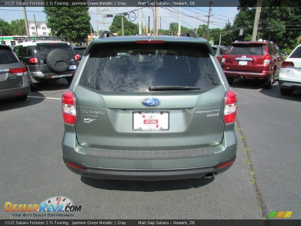 2015 Subaru Forester 2.5i Touring Jasmine Green Metallic / Gray Photo #7