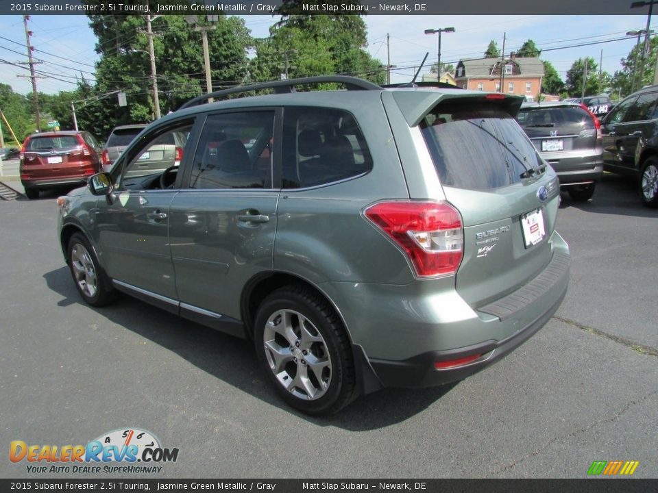 2015 Subaru Forester 2.5i Touring Jasmine Green Metallic / Gray Photo #8