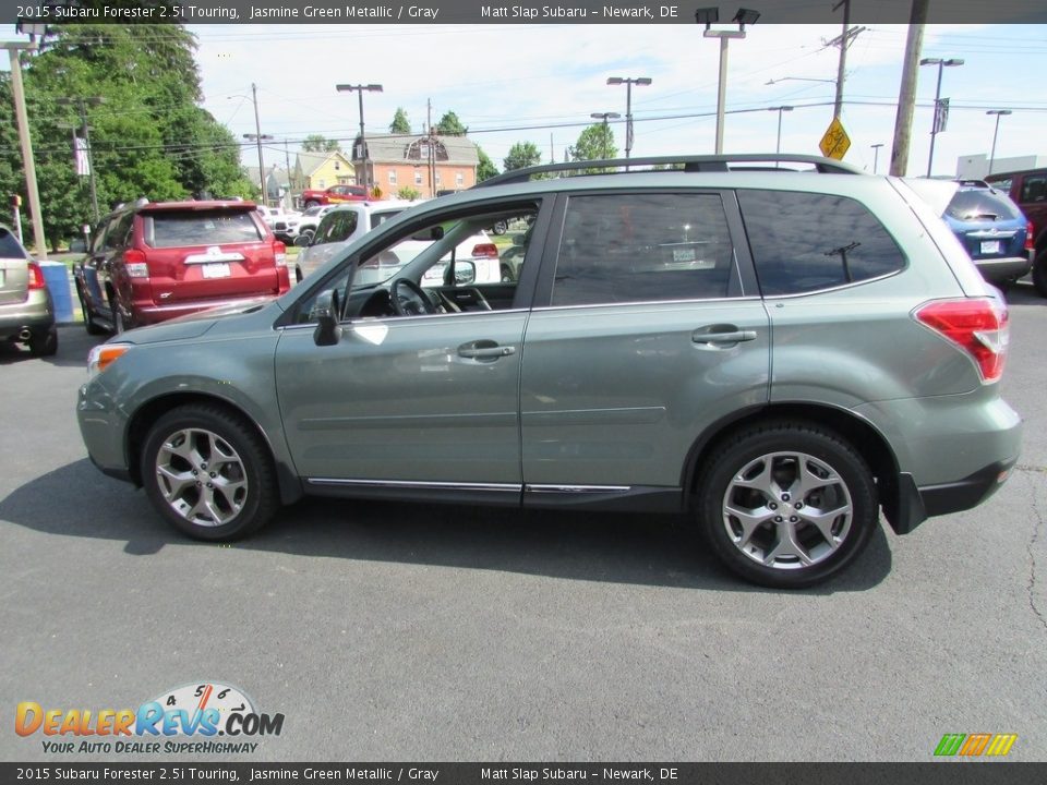 2015 Subaru Forester 2.5i Touring Jasmine Green Metallic / Gray Photo #9