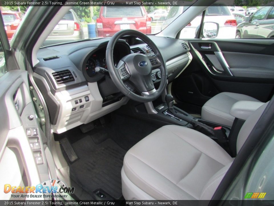 2015 Subaru Forester 2.5i Touring Jasmine Green Metallic / Gray Photo #12