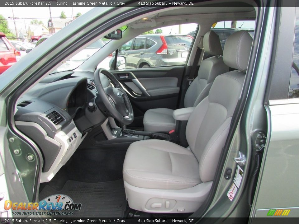 2015 Subaru Forester 2.5i Touring Jasmine Green Metallic / Gray Photo #13