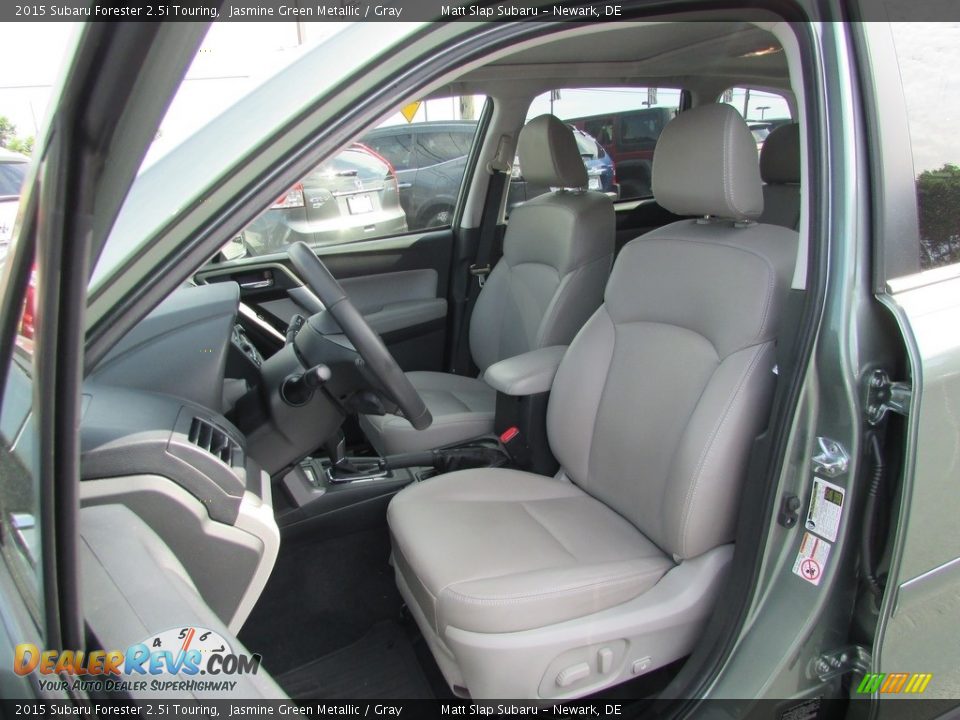 2015 Subaru Forester 2.5i Touring Jasmine Green Metallic / Gray Photo #16