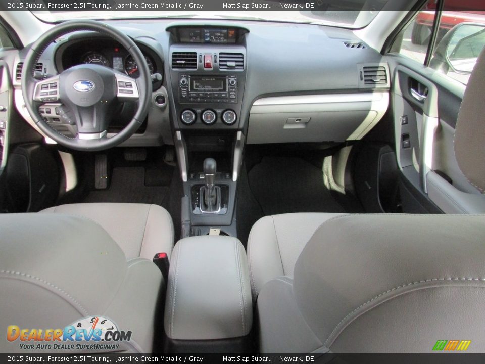 2015 Subaru Forester 2.5i Touring Jasmine Green Metallic / Gray Photo #25