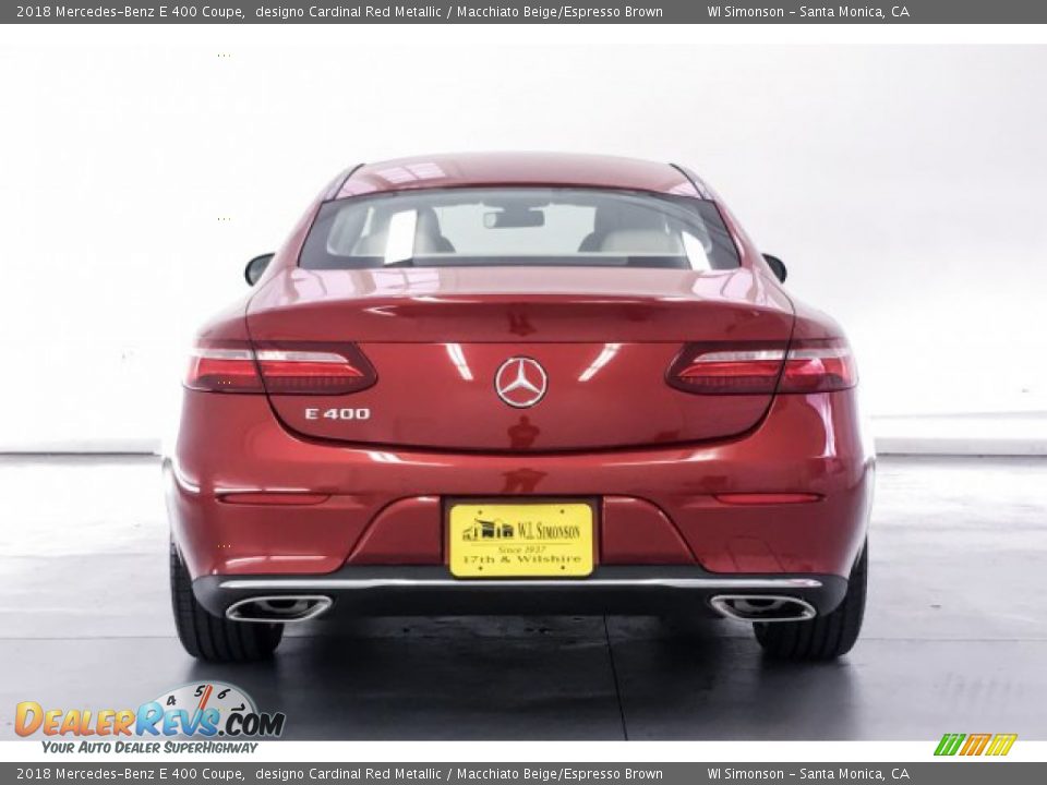 2018 Mercedes-Benz E 400 Coupe designo Cardinal Red Metallic / Macchiato Beige/Espresso Brown Photo #3