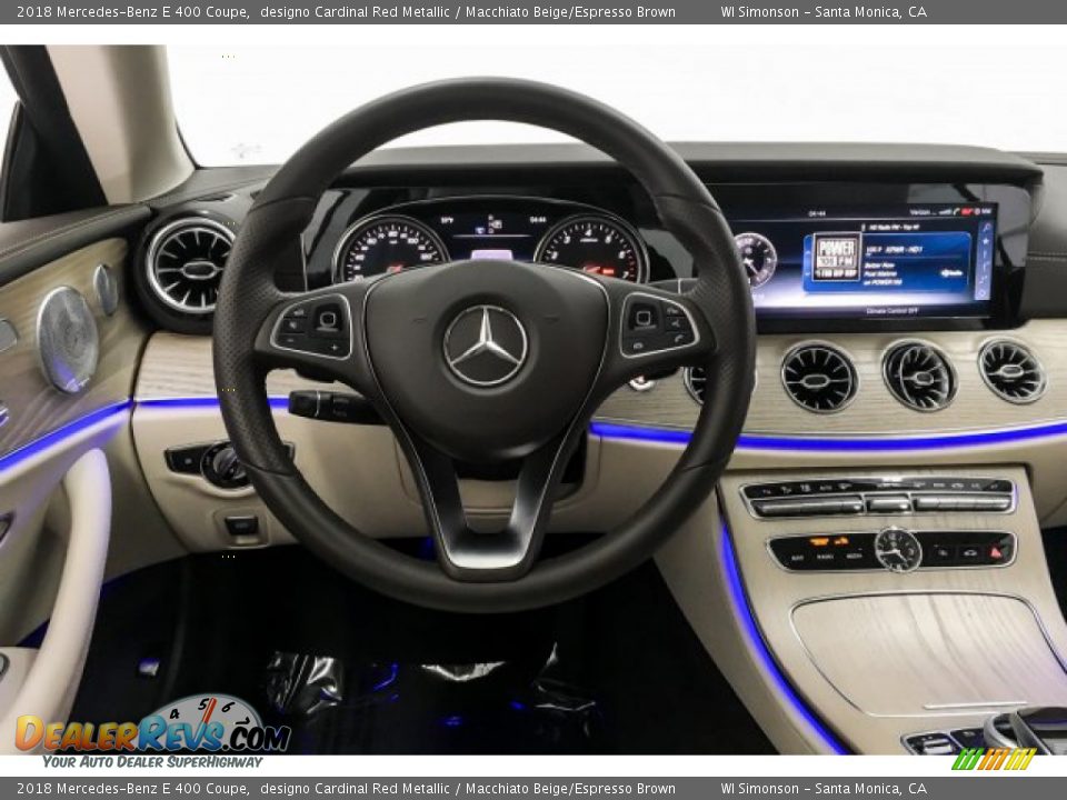 2018 Mercedes-Benz E 400 Coupe designo Cardinal Red Metallic / Macchiato Beige/Espresso Brown Photo #4