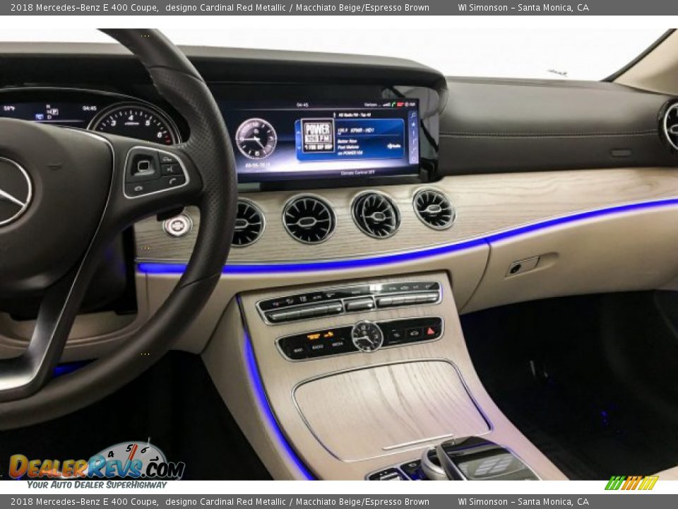 2018 Mercedes-Benz E 400 Coupe designo Cardinal Red Metallic / Macchiato Beige/Espresso Brown Photo #5
