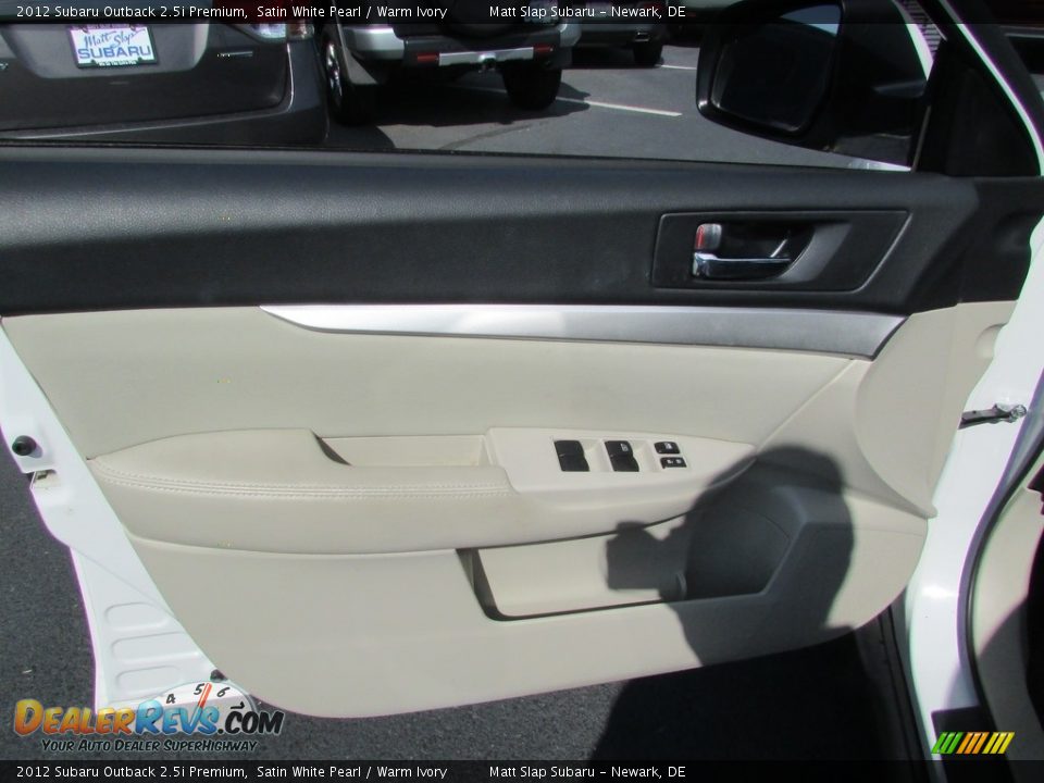 2012 Subaru Outback 2.5i Premium Satin White Pearl / Warm Ivory Photo #14