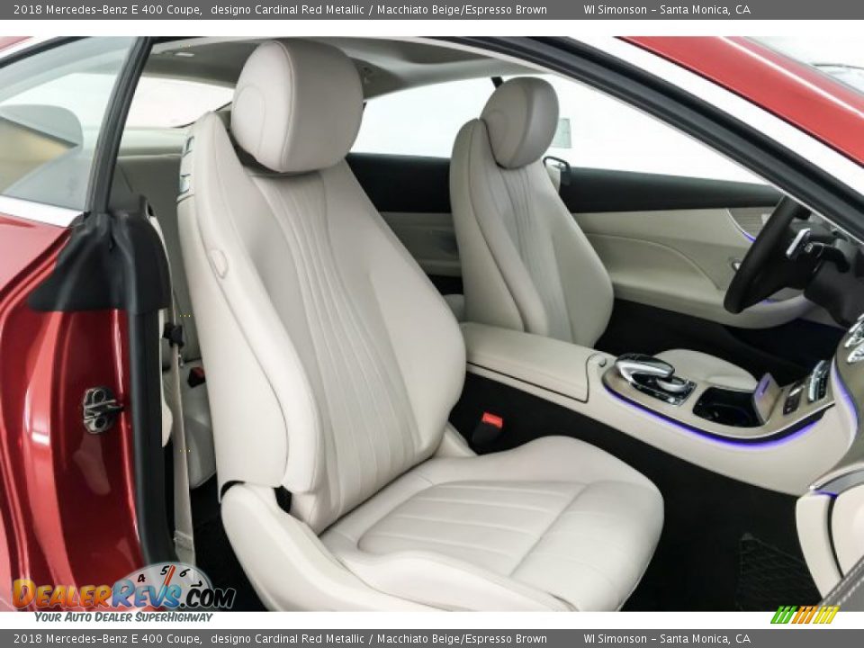 2018 Mercedes-Benz E 400 Coupe designo Cardinal Red Metallic / Macchiato Beige/Espresso Brown Photo #6