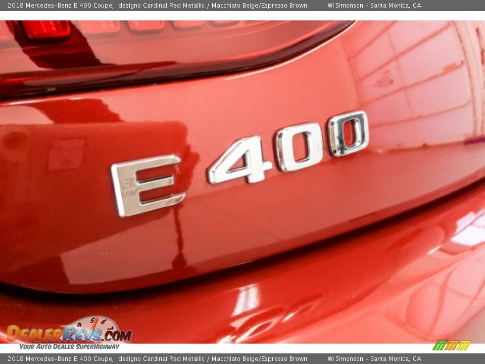 2018 Mercedes-Benz E 400 Coupe designo Cardinal Red Metallic / Macchiato Beige/Espresso Brown Photo #7