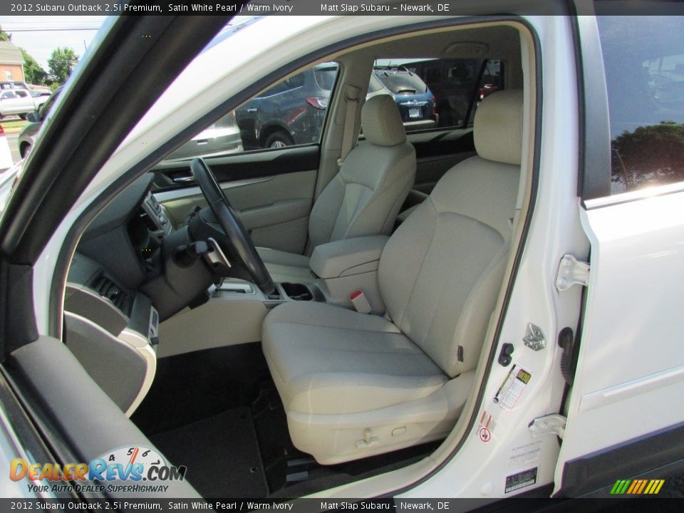 2012 Subaru Outback 2.5i Premium Satin White Pearl / Warm Ivory Photo #16