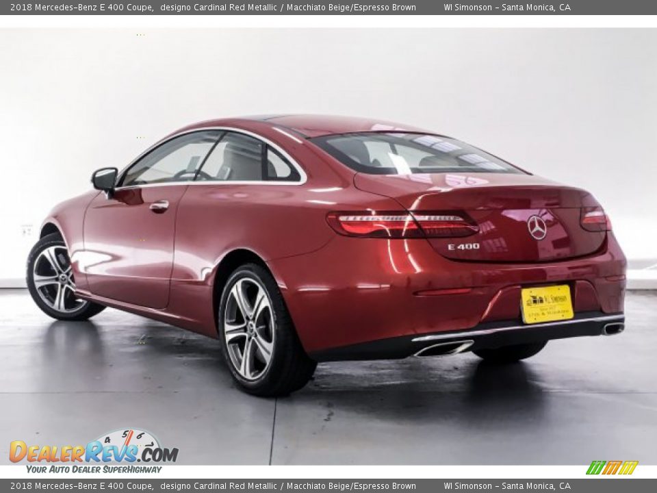 2018 Mercedes-Benz E 400 Coupe designo Cardinal Red Metallic / Macchiato Beige/Espresso Brown Photo #10