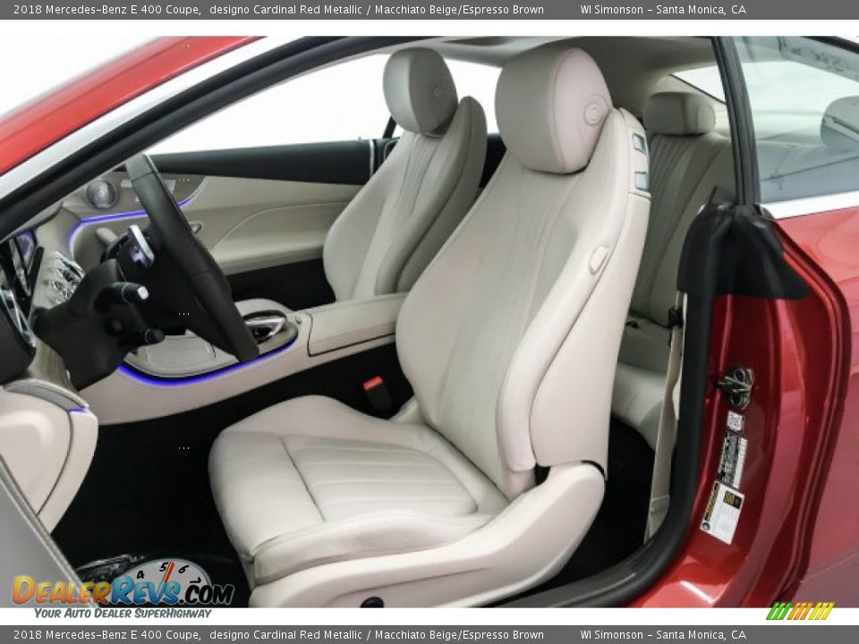 2018 Mercedes-Benz E 400 Coupe designo Cardinal Red Metallic / Macchiato Beige/Espresso Brown Photo #15