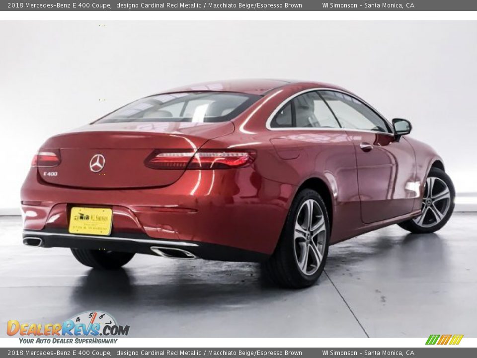 2018 Mercedes-Benz E 400 Coupe designo Cardinal Red Metallic / Macchiato Beige/Espresso Brown Photo #16