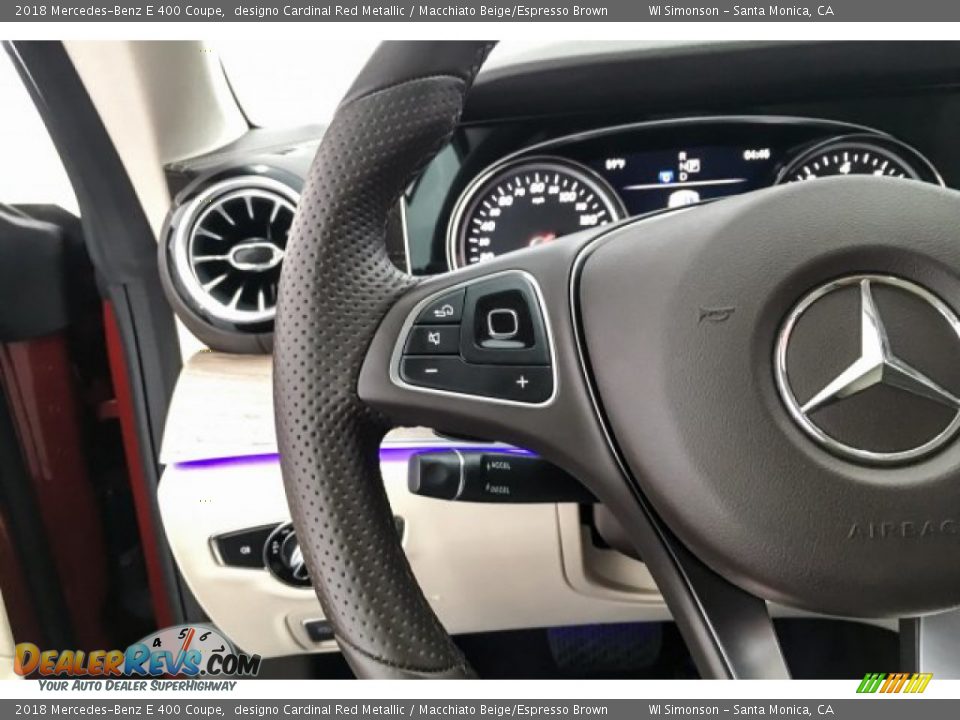 2018 Mercedes-Benz E 400 Coupe designo Cardinal Red Metallic / Macchiato Beige/Espresso Brown Photo #19