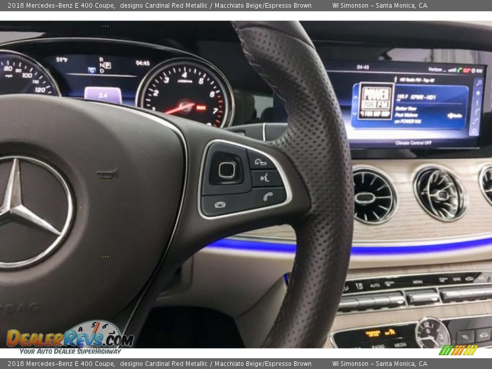 2018 Mercedes-Benz E 400 Coupe designo Cardinal Red Metallic / Macchiato Beige/Espresso Brown Photo #20