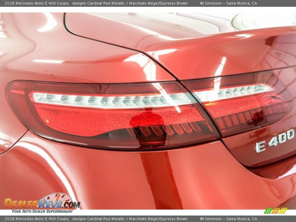 2018 Mercedes-Benz E 400 Coupe designo Cardinal Red Metallic / Macchiato Beige/Espresso Brown Photo #27
