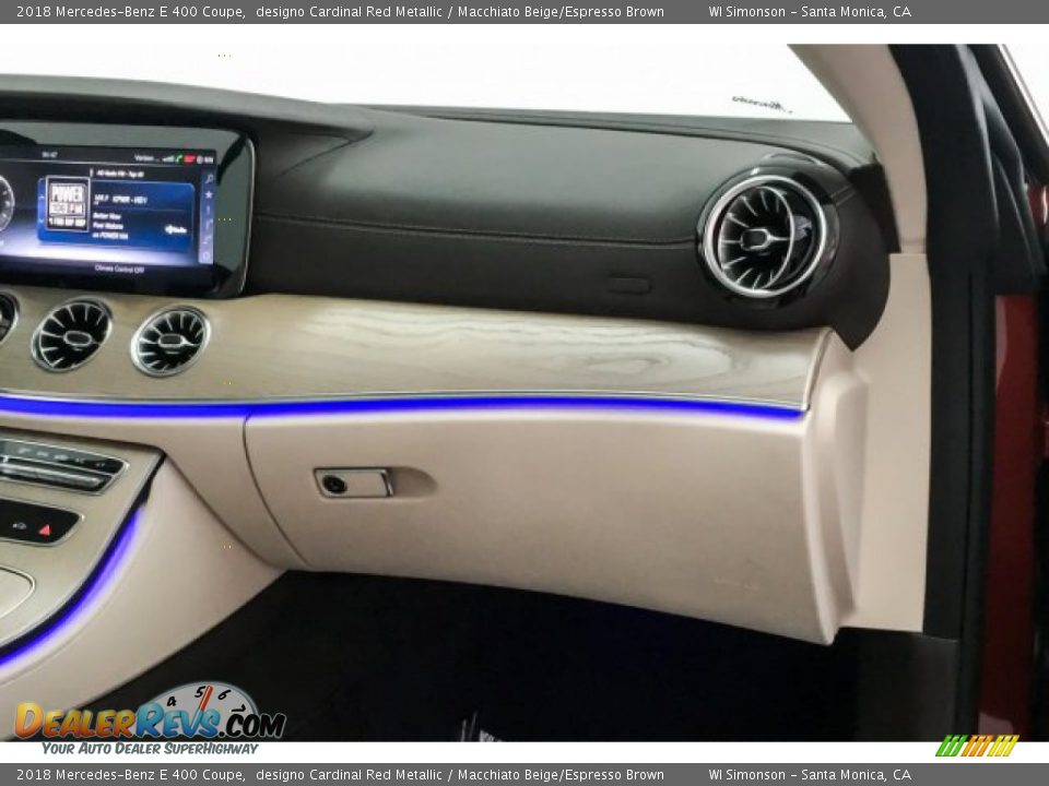 2018 Mercedes-Benz E 400 Coupe designo Cardinal Red Metallic / Macchiato Beige/Espresso Brown Photo #29