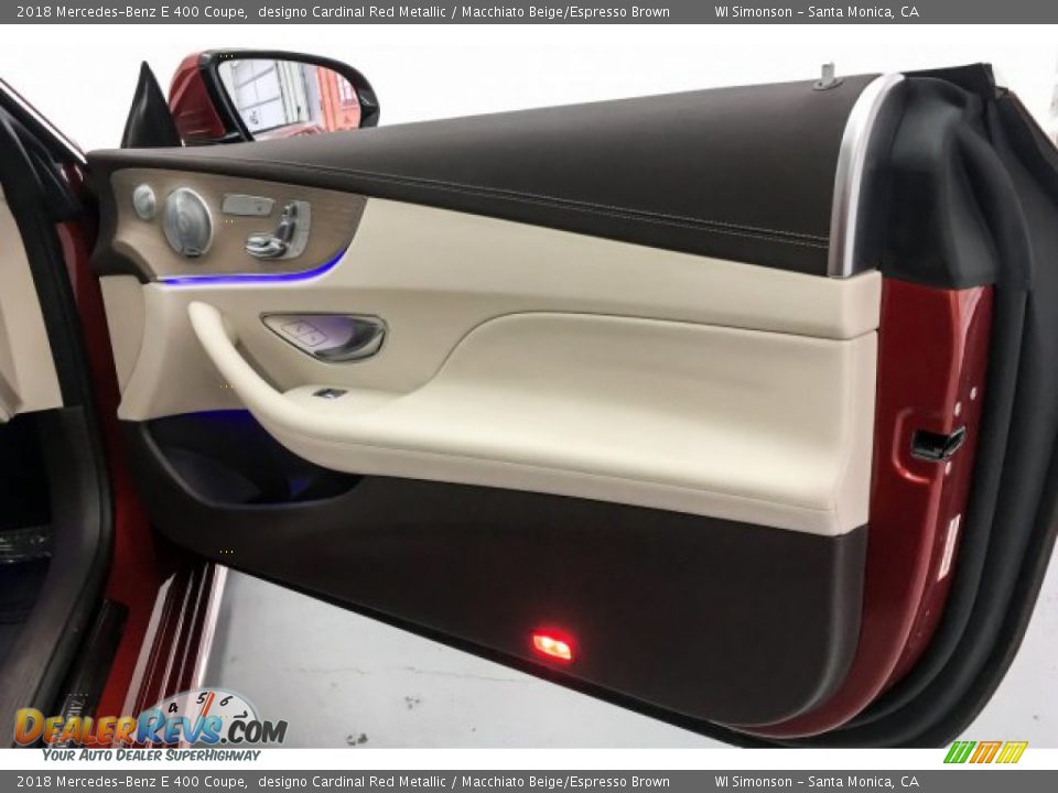 2018 Mercedes-Benz E 400 Coupe designo Cardinal Red Metallic / Macchiato Beige/Espresso Brown Photo #31