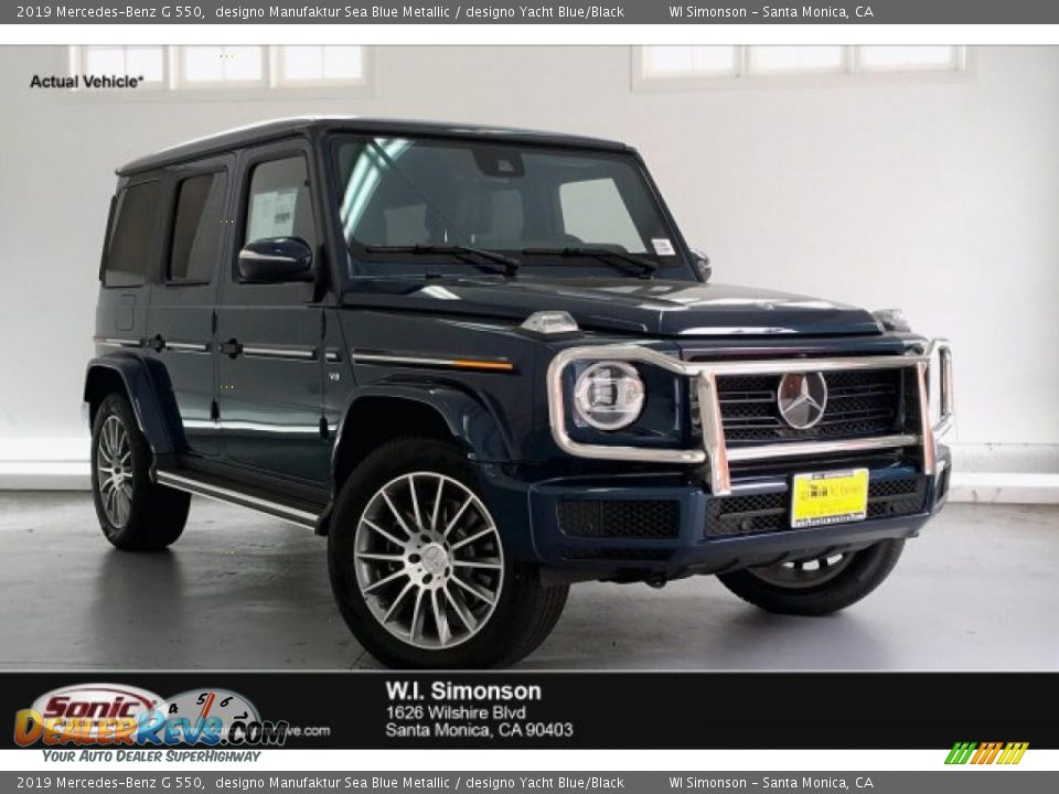 2019 Mercedes-Benz G 550 designo Manufaktur Sea Blue Metallic / designo Yacht Blue/Black Photo #1