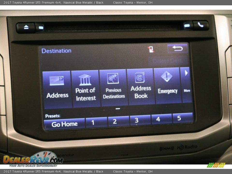 2017 Toyota 4Runner SR5 Premium 4x4 Nautical Blue Metallic / Black Photo #12