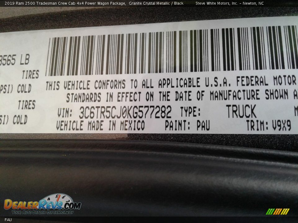 Ram Color Code PAU Granite Crystal Metallic