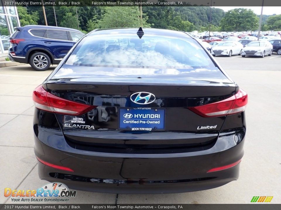 2017 Hyundai Elantra Limited Black / Black Photo #3