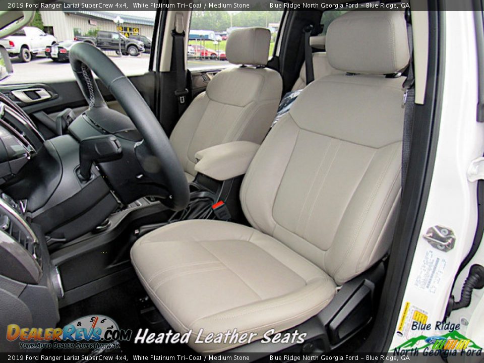 2019 Ford Ranger Lariat SuperCrew 4x4 White Platinum Tri-Coat / Medium Stone Photo #10