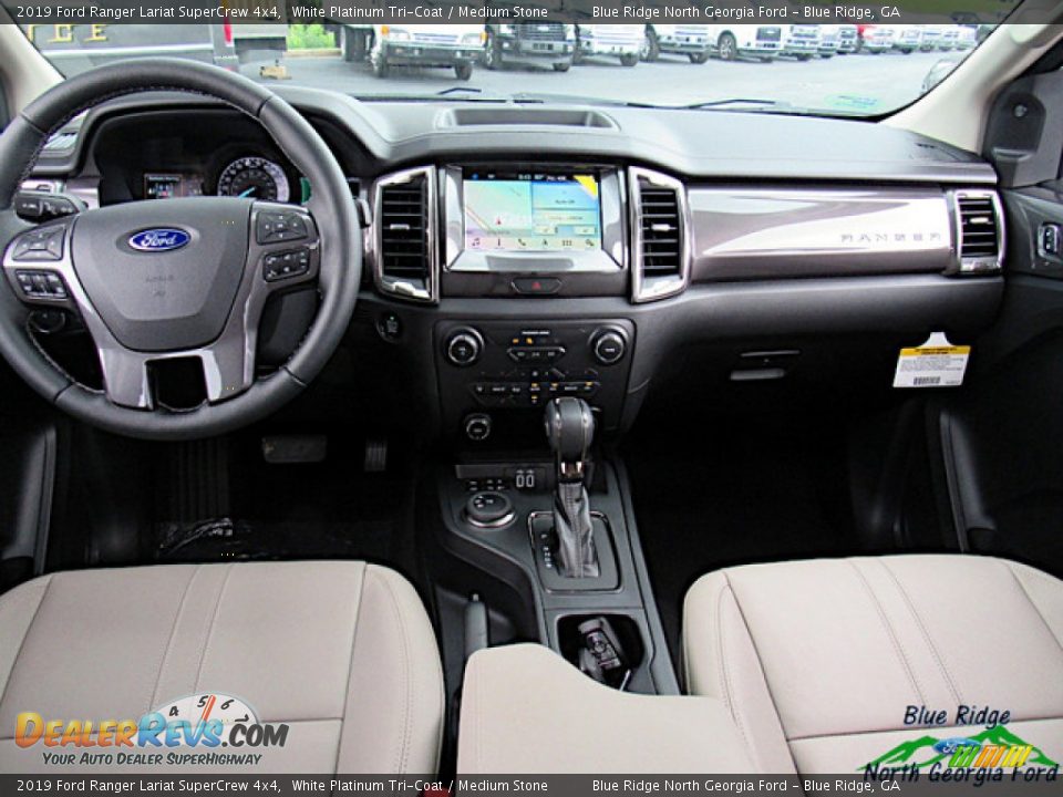 2019 Ford Ranger Lariat SuperCrew 4x4 White Platinum Tri-Coat / Medium Stone Photo #15
