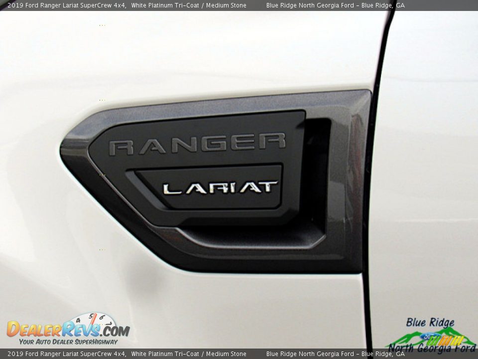 2019 Ford Ranger Lariat SuperCrew 4x4 White Platinum Tri-Coat / Medium Stone Photo #34