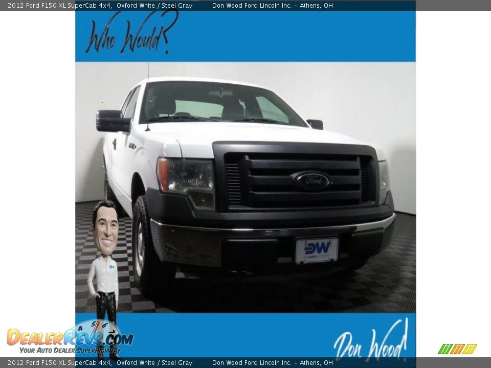 2012 Ford F150 XL SuperCab 4x4 Oxford White / Steel Gray Photo #1