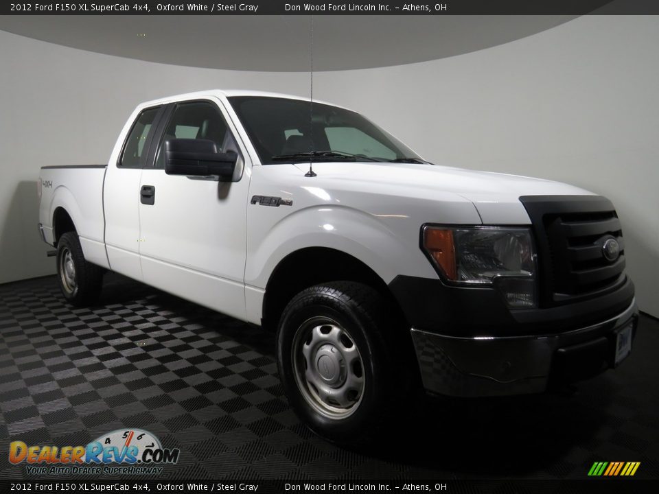 2012 Ford F150 XL SuperCab 4x4 Oxford White / Steel Gray Photo #2
