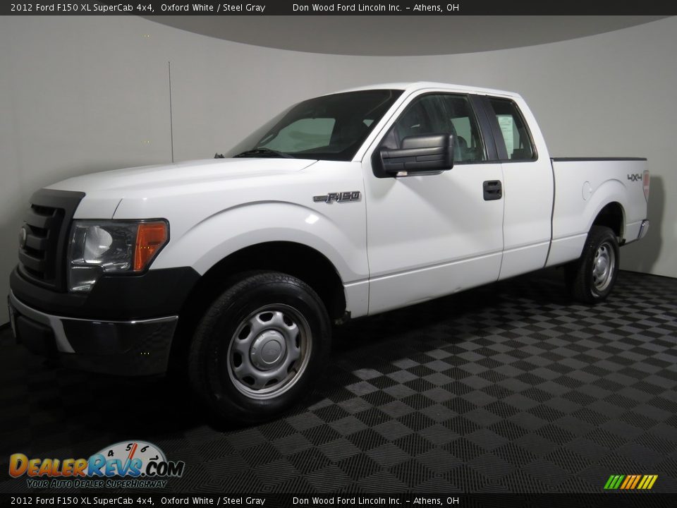 2012 Ford F150 XL SuperCab 4x4 Oxford White / Steel Gray Photo #5