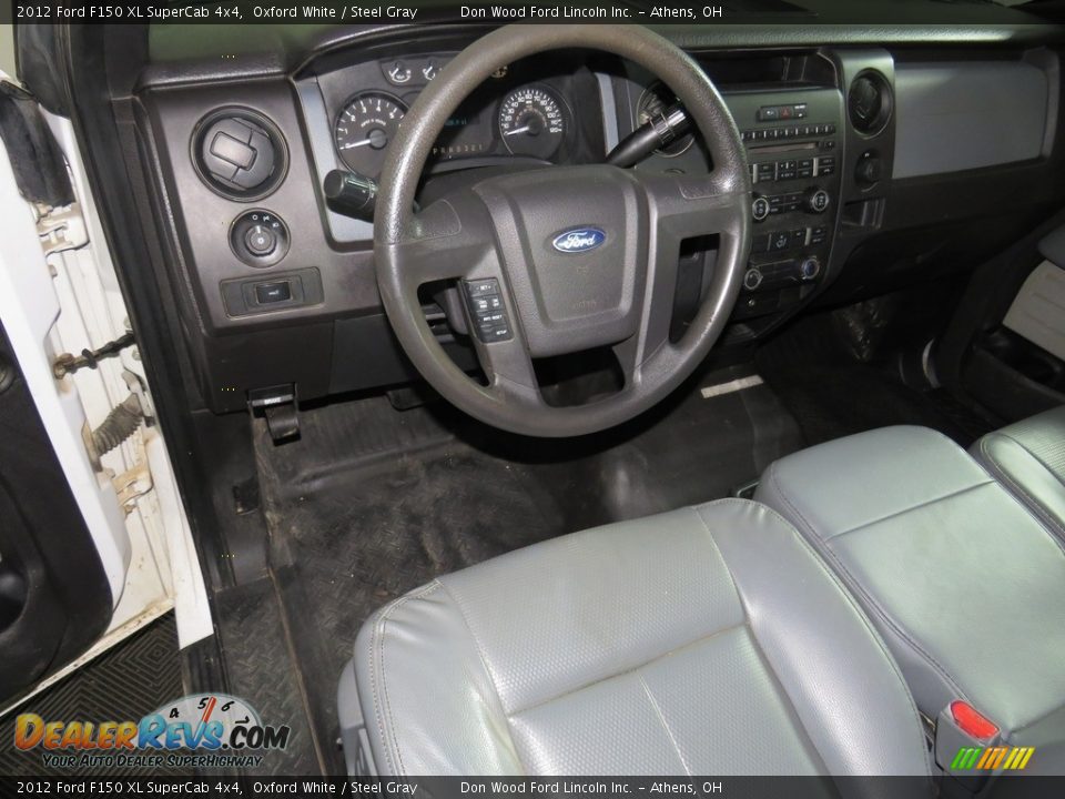 2012 Ford F150 XL SuperCab 4x4 Oxford White / Steel Gray Photo #15