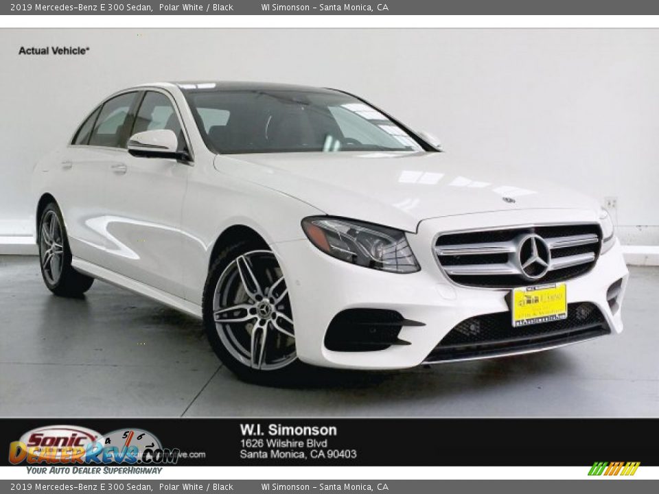 2019 Mercedes-Benz E 300 Sedan Polar White / Black Photo #1