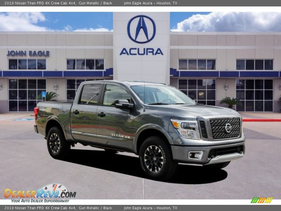 2019 Nissan Titan PRO 4X Crew Cab 4x4 Gun Metallic / Black Photo #1